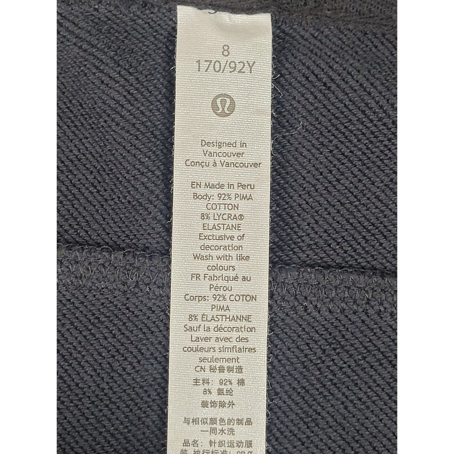 Lululemon Scuba Half-Zip Black Hoodie Cropped Boxy Fit Thumb Holes Sz 8 (M)