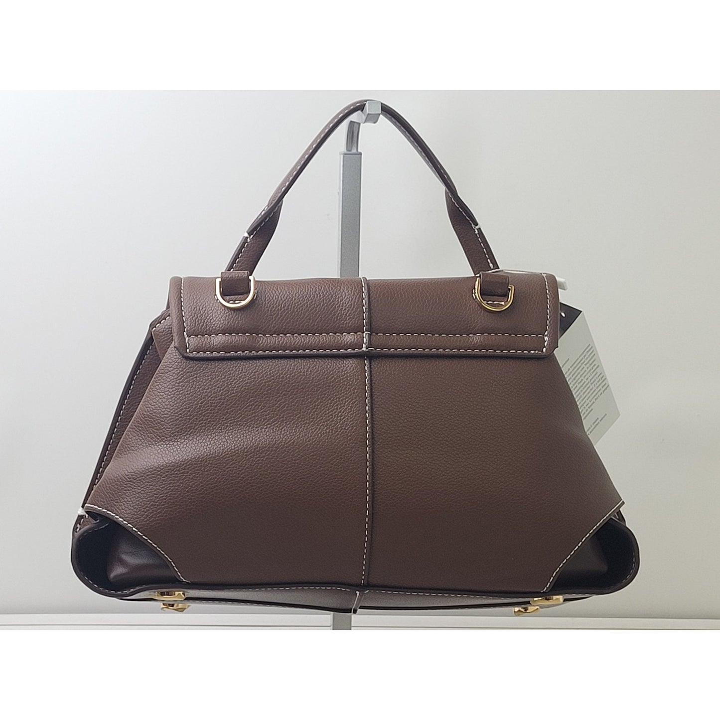 Fake Polene Mokki Bag Textured Ebony Leather Contrast Stitching NWT