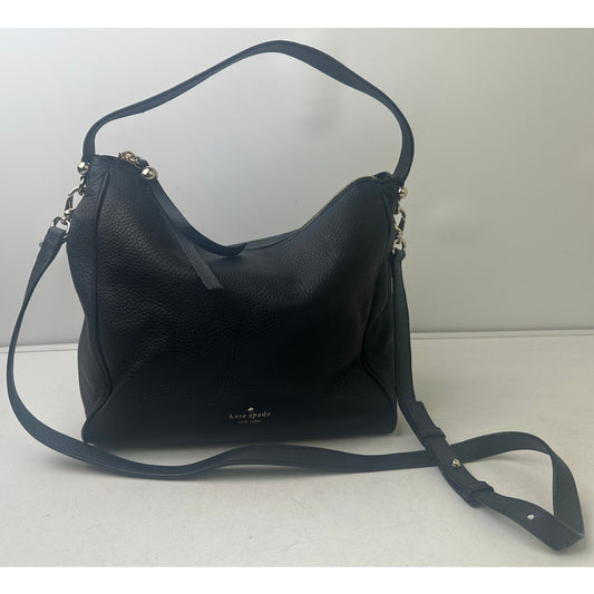 Kate Spade Charles Street Small Haven Black Pebbled Leather Hobo Bag