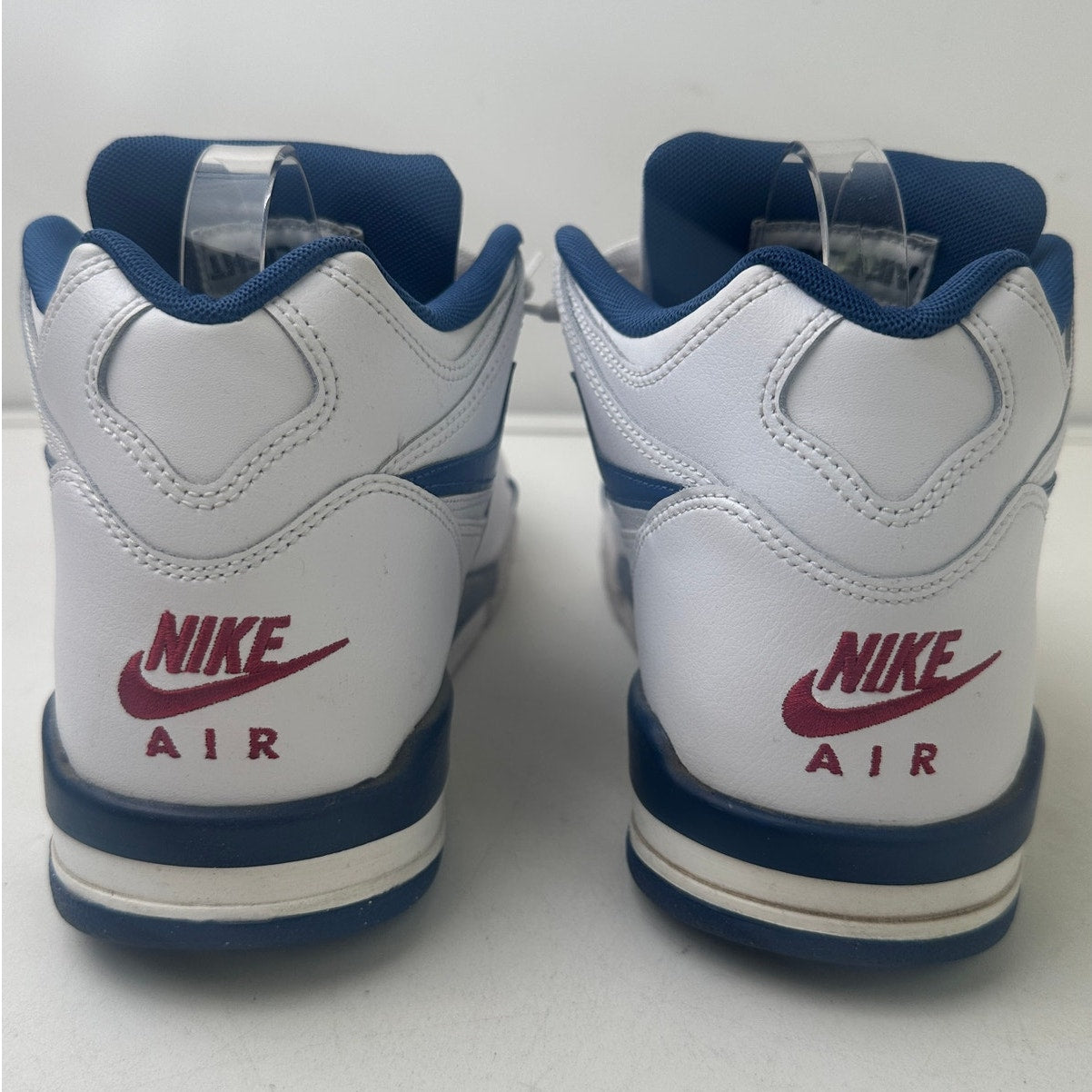 Nike Air Flight 89 White Dark Royal Blue Varsity Red Sneakers Men's Sz 10.5