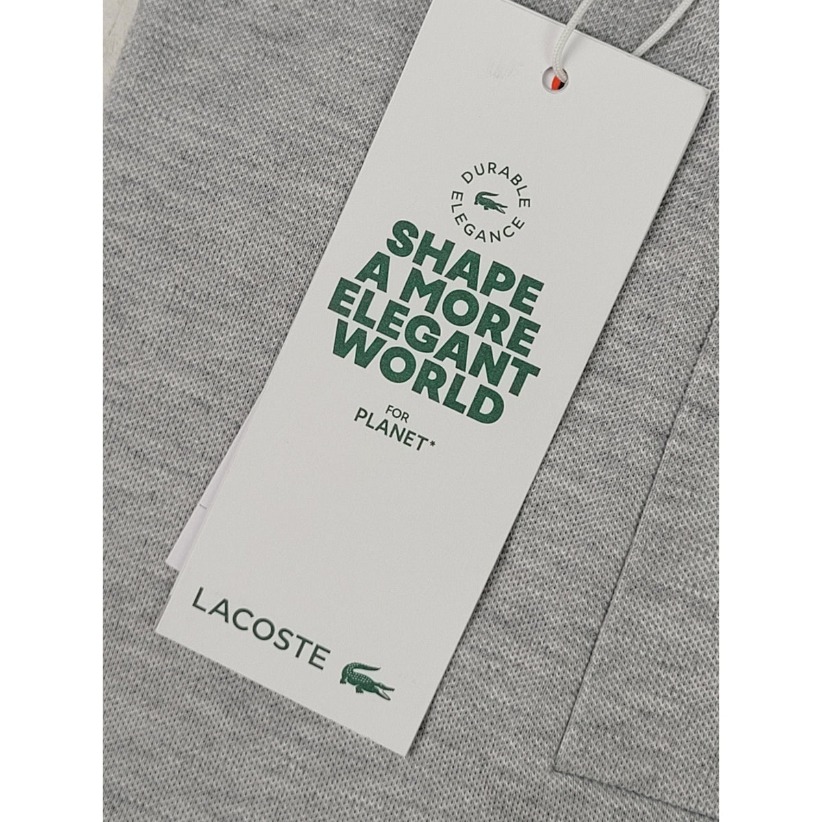 LACOSTE Men's Grey Slim Fit Polo Jacquard Collar Sz 5-L | Style # PH9642 CCA