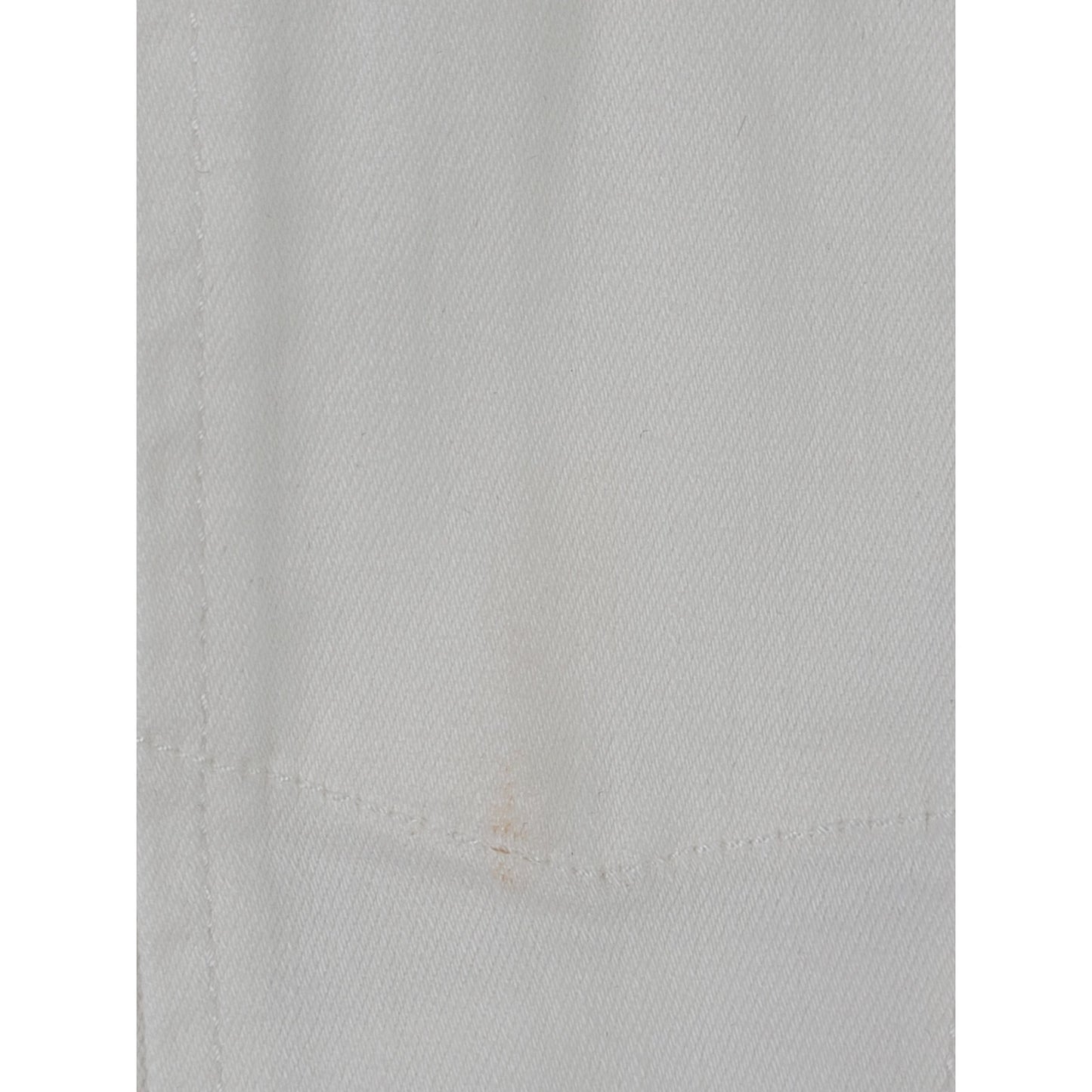 Cabi Everyday Trucker Jacket White Stretch Denim Ribbed Knit Hemline Sz XL