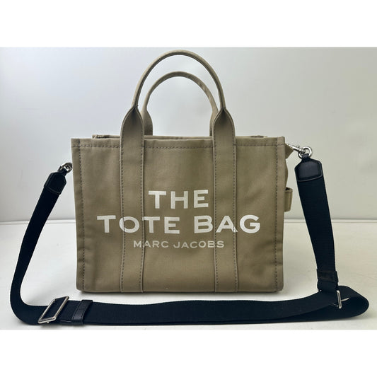 Marc Jacobs The Medium Tote Bag in Slate Green Canvas