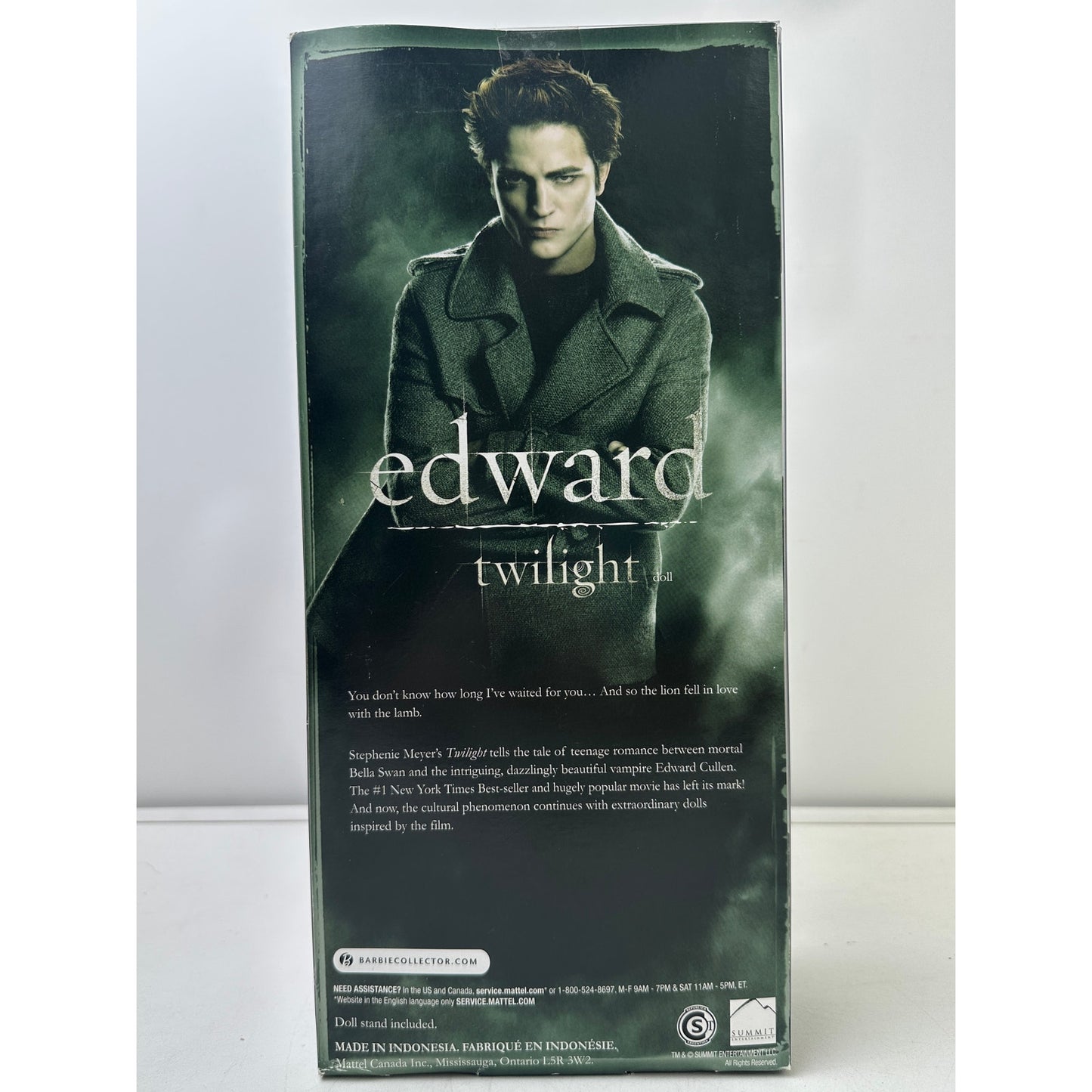 2009 Mattel Barbie Collector Twilight Saga Edward Cullen Doll Pink Label NIB