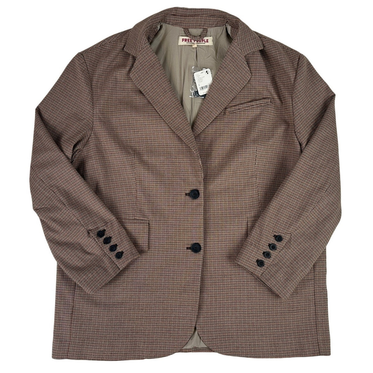 Free People Reggie Oversize Blazer in Ginger Combo Women's Sz S NWT