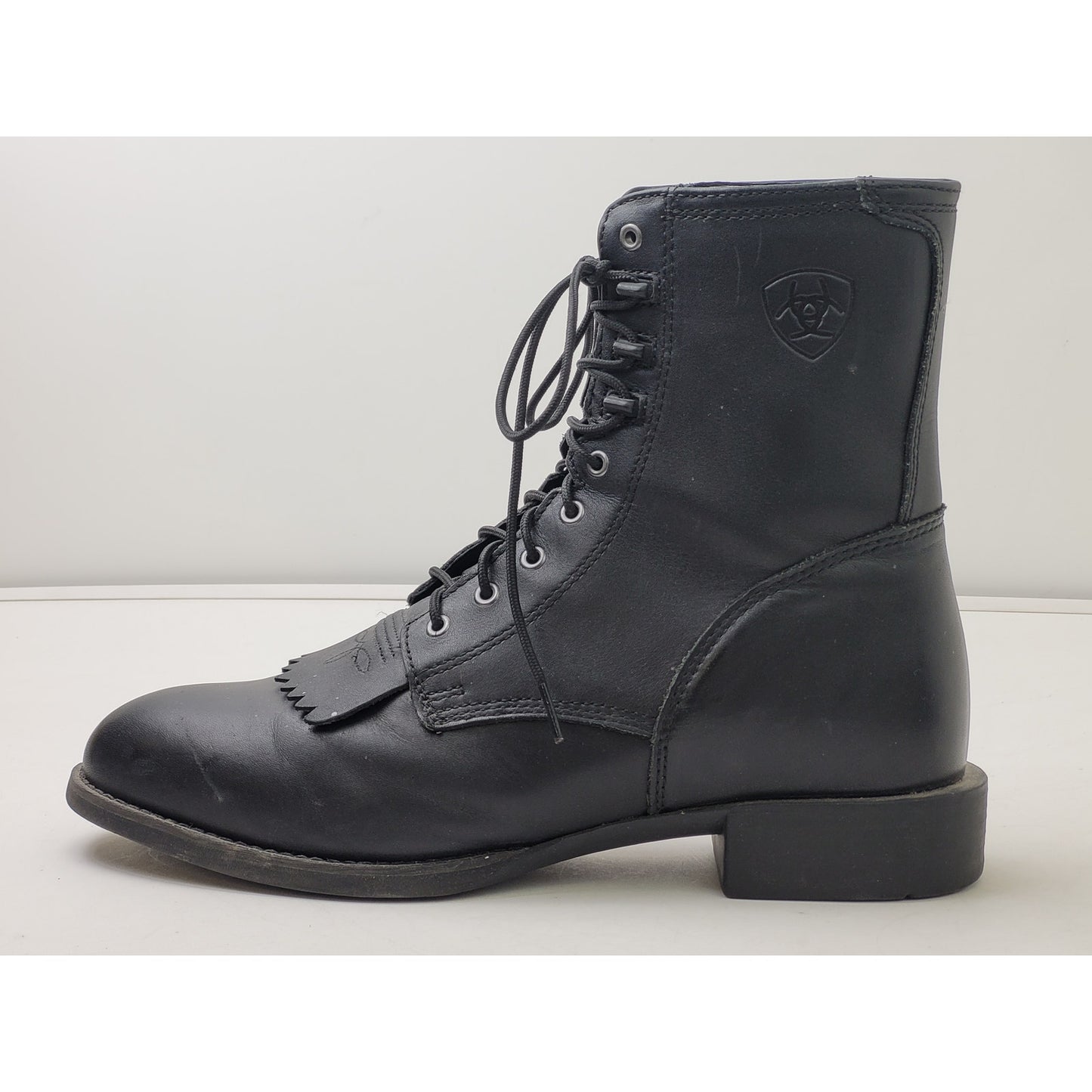 Ariat Black Leather Lace-up Kiltie Roper Boots Men's Sz 11