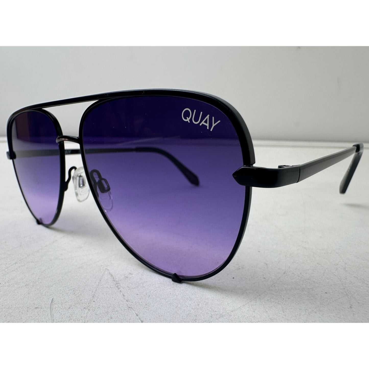 Quay Australia High Key Purple Gradient Lenses Aviator Sunglasses
