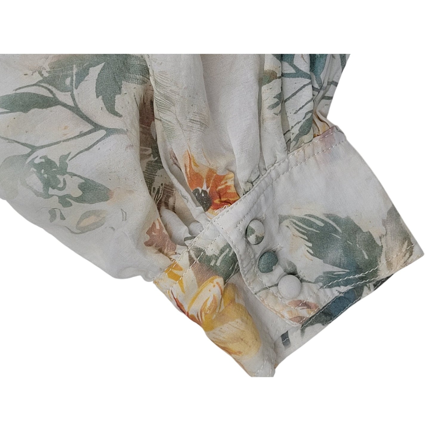 Anthropologie Pilcro Batwing Floral Button-Up Blouse Women's Sz XL