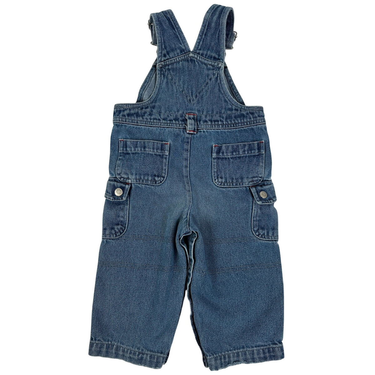 Vintage Sesame Street Elmo & Natalie Denim Cargo Overalls Sz 24 Months