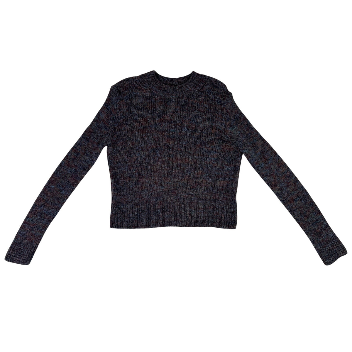 Vince Purple Marled Alpaca-Blend Crew-Neck Sweater Women's Sz M