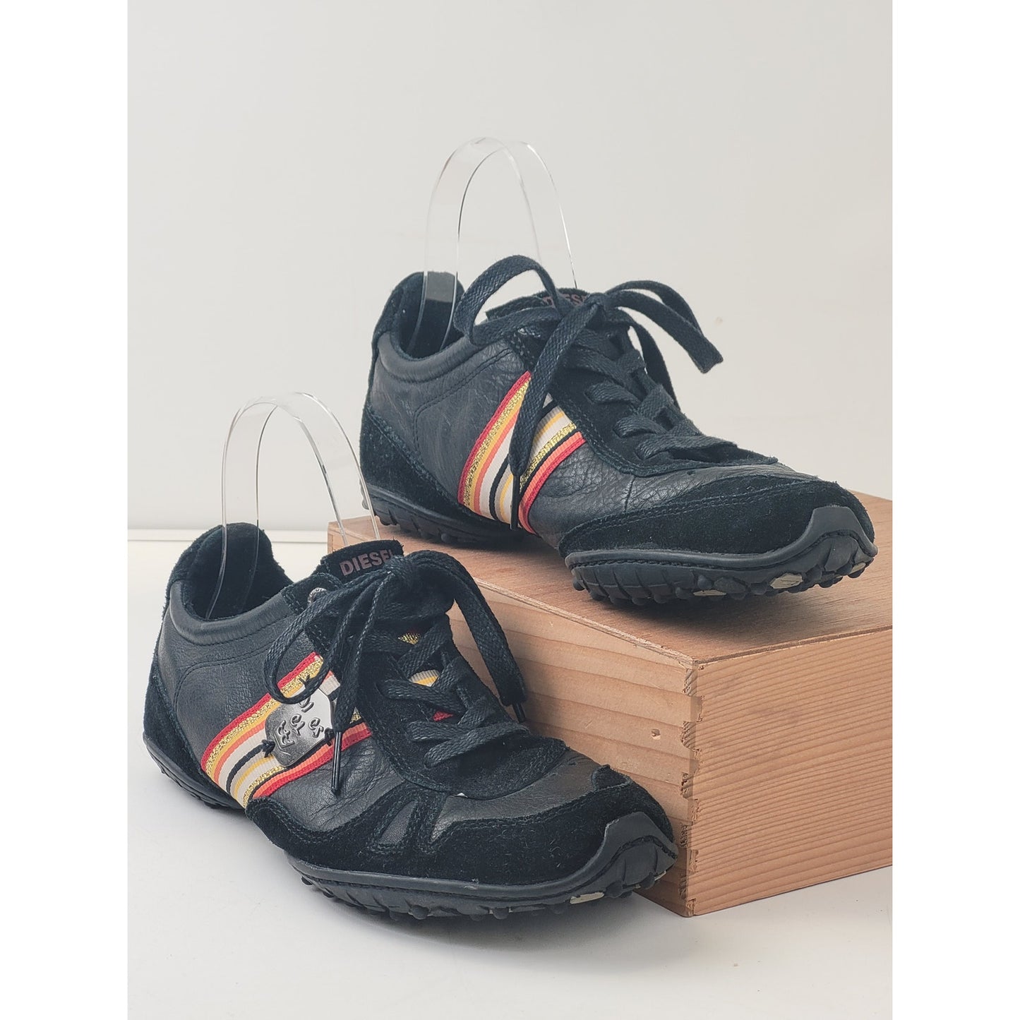 VTG Diesel Leather Suede Tennis Shoes Women's Sz 8.5