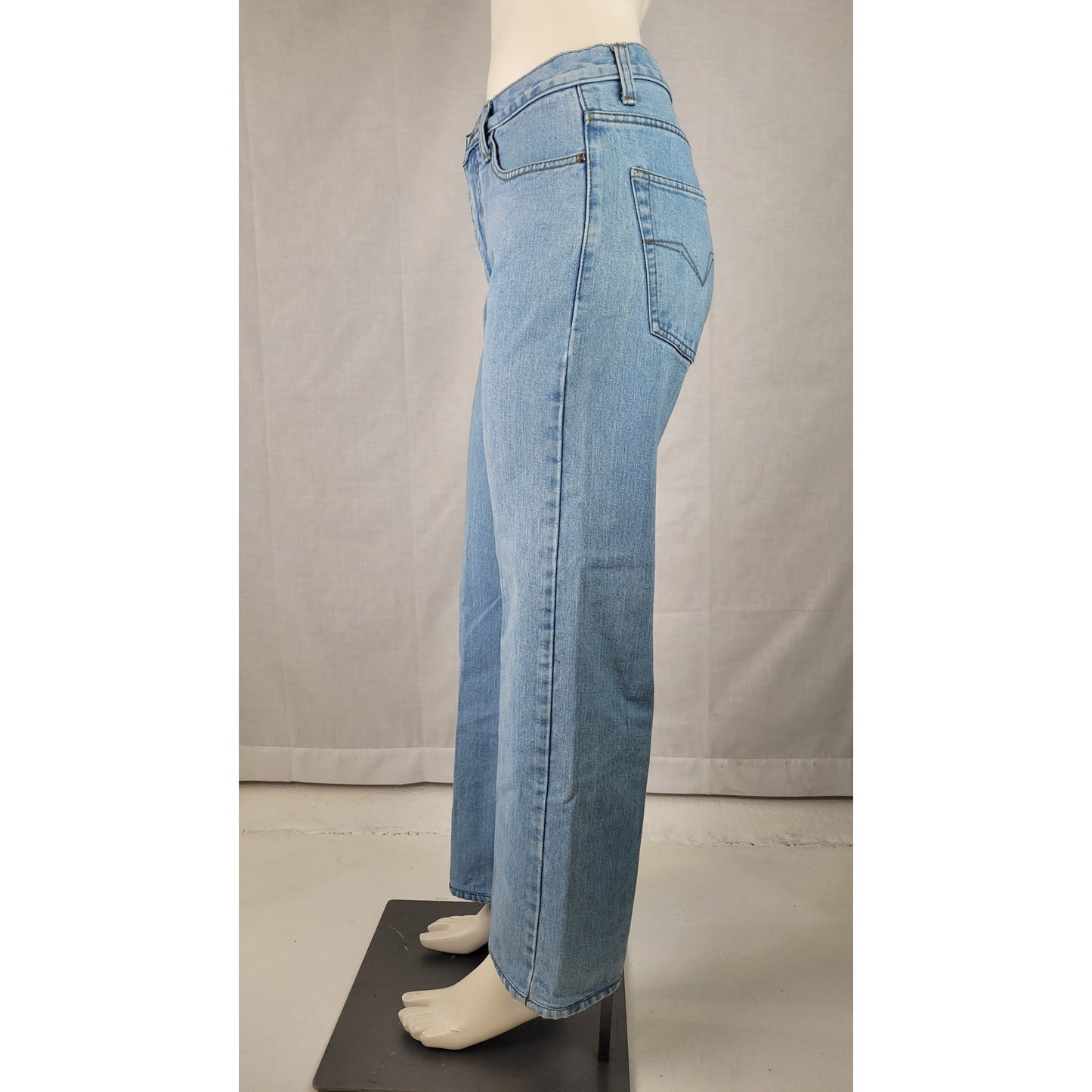VTG 90s Versace Jeans Couture Light Wash Slightly Tapered Leg Women's Sz 29
