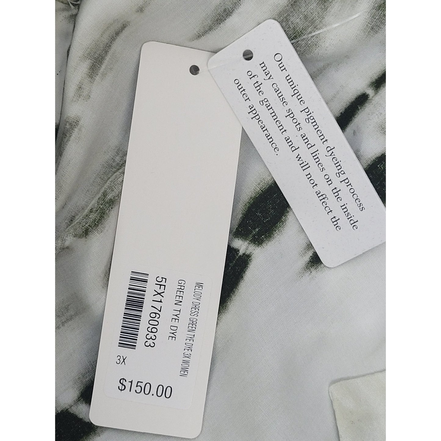 Soft Surroundings Melody Maxi Dress Green Tie Dye Dress Plus Size 3X MSRP: $150