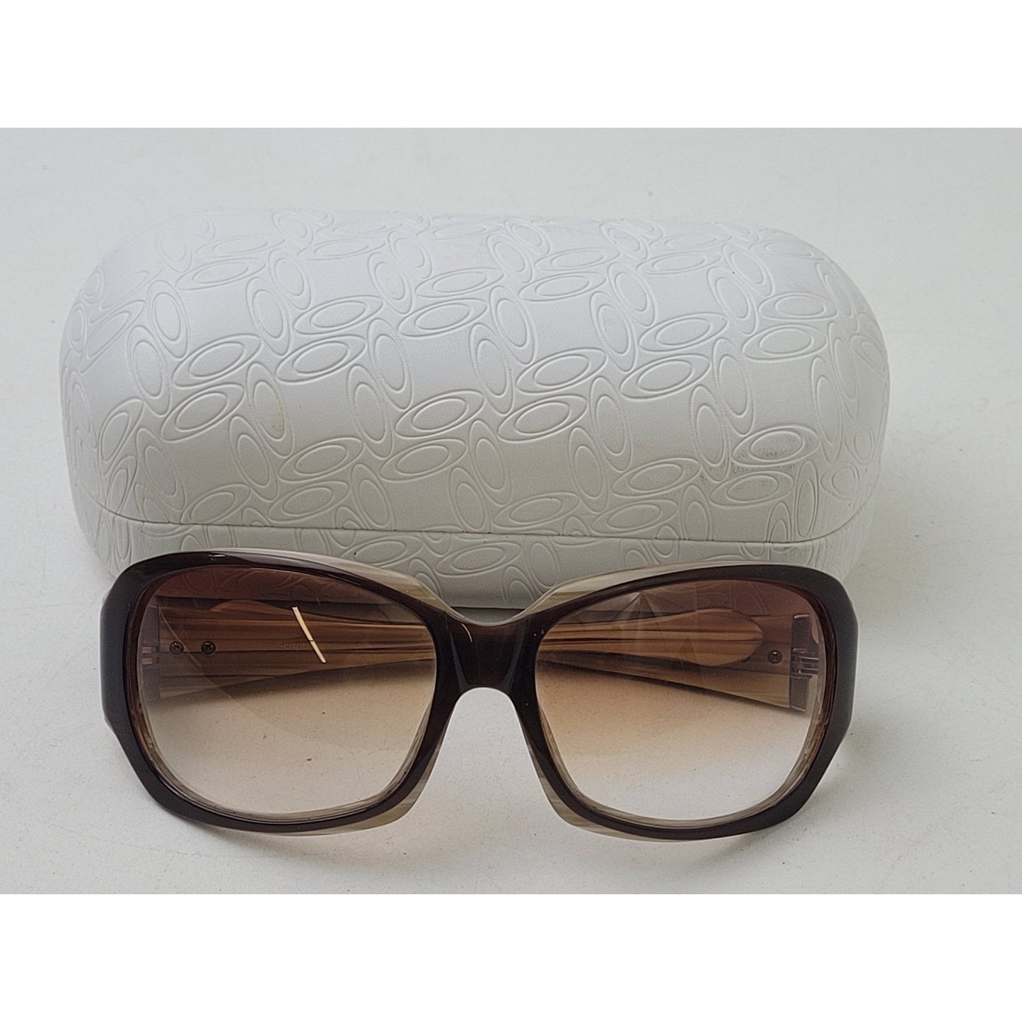 Y2K Oakley Script Bronze Gradient Women's Sunglasses with Case