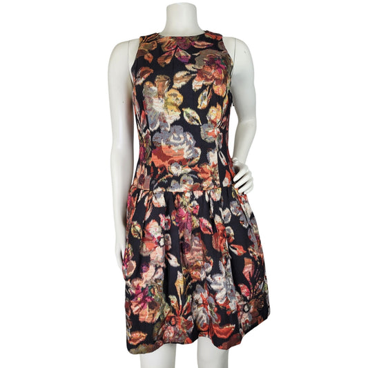 Anthropologie Leifsdottir Adelita Floral Fit-and-Flare Brocade Dress Sz 0