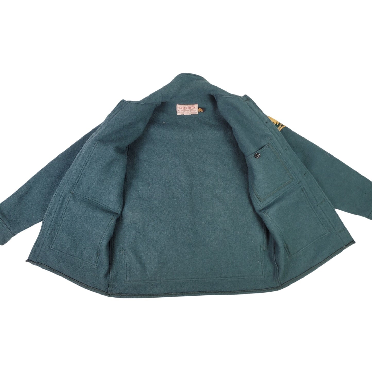 Vintage Filson U.S. Forest Service Mackinaw Cruiser Wool Jacket Green Men's Sz 40
