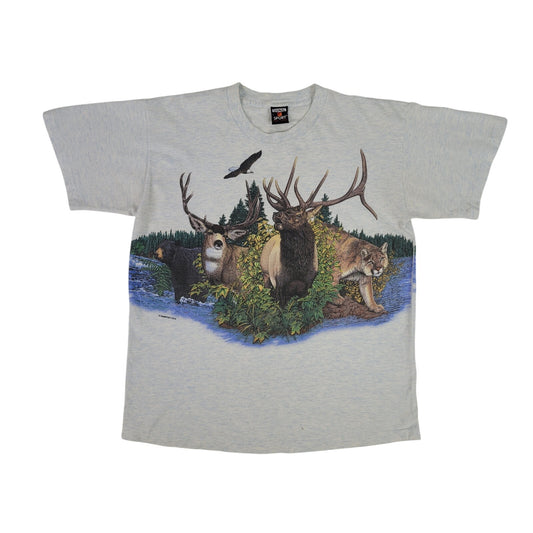 Vintage Signal Sport Nature Animal Habitat XCV Single Stitch Tee Men's Sz L