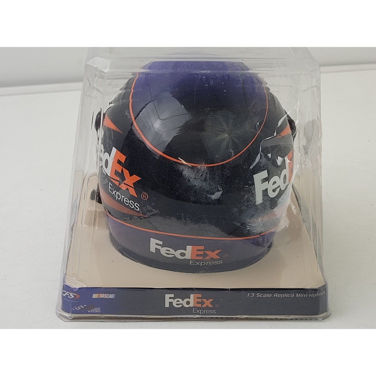 Denny Hamlin Signed FedEx NASCAR Replica Mini Helmet