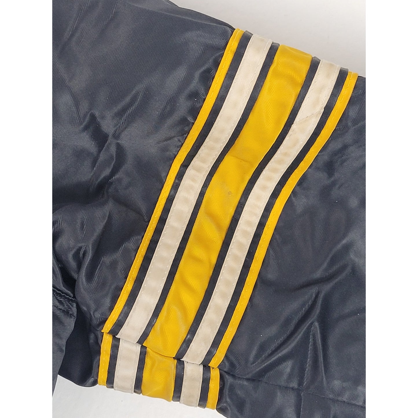 VTG 90s Pittsburgh Steelers Jacket Starter Black Satin Bomber USA Men's Sz M