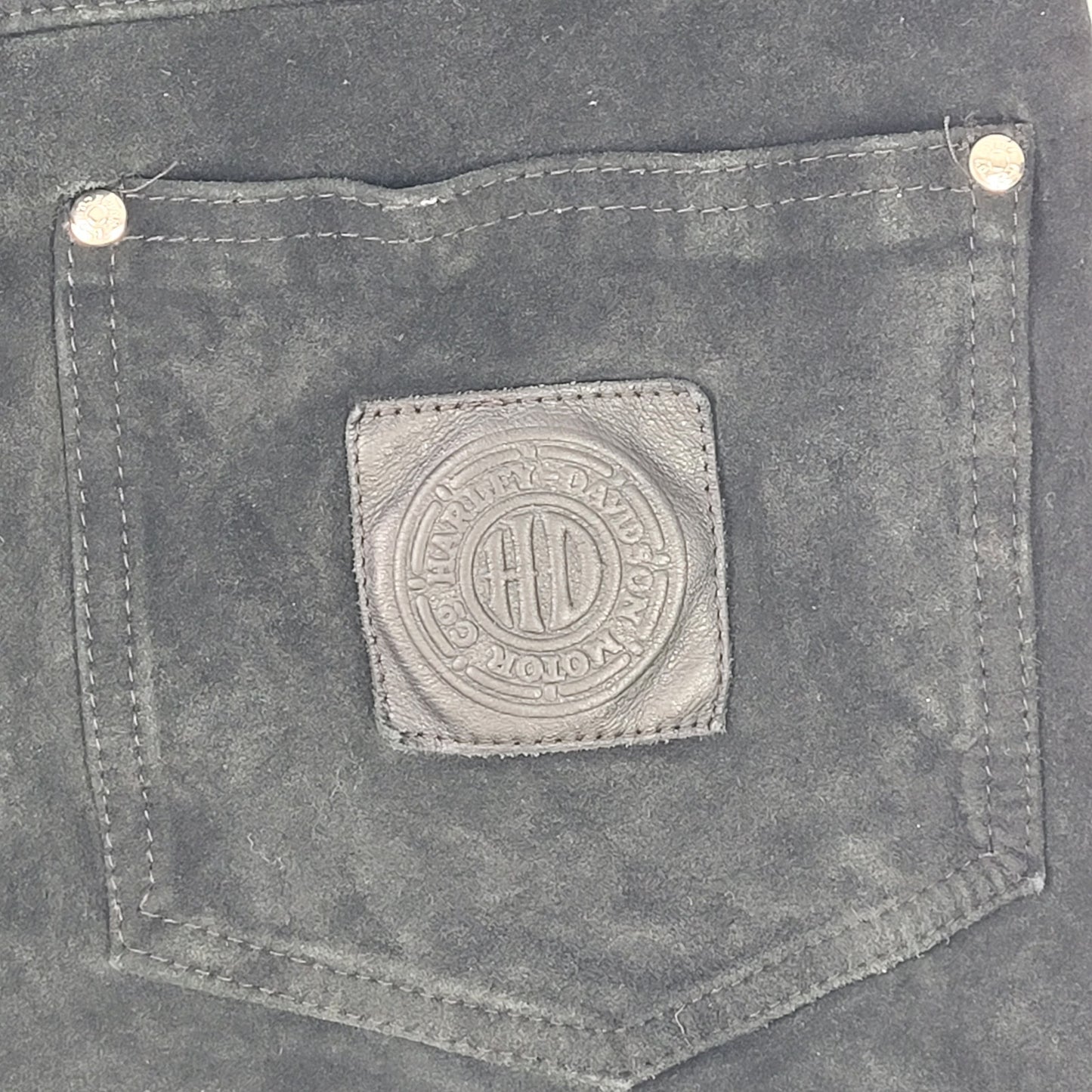 Vintage Harley Davidson Suede Leather High Rise Shorts Women's Sz 30" Waist