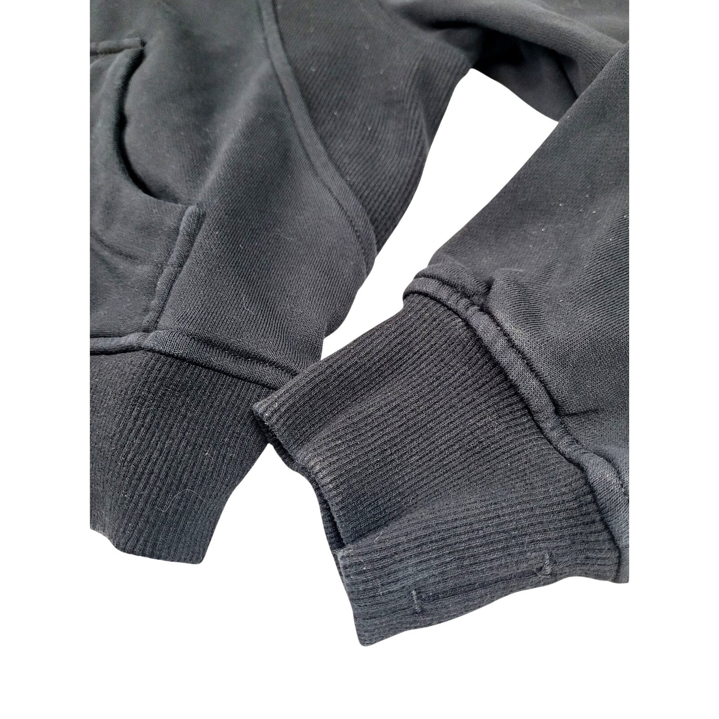 Lululemon Scuba Half-Zip Black Hoodie Cropped Boxy Fit Thumb Holes Sz 8 (M)