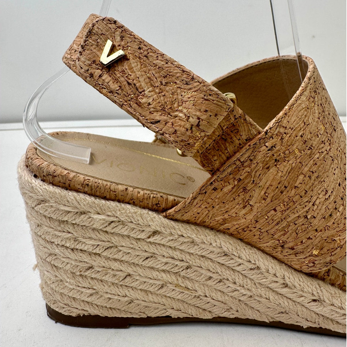 Vionic Brooke Cork Wedge Sandal Women's Sz 9