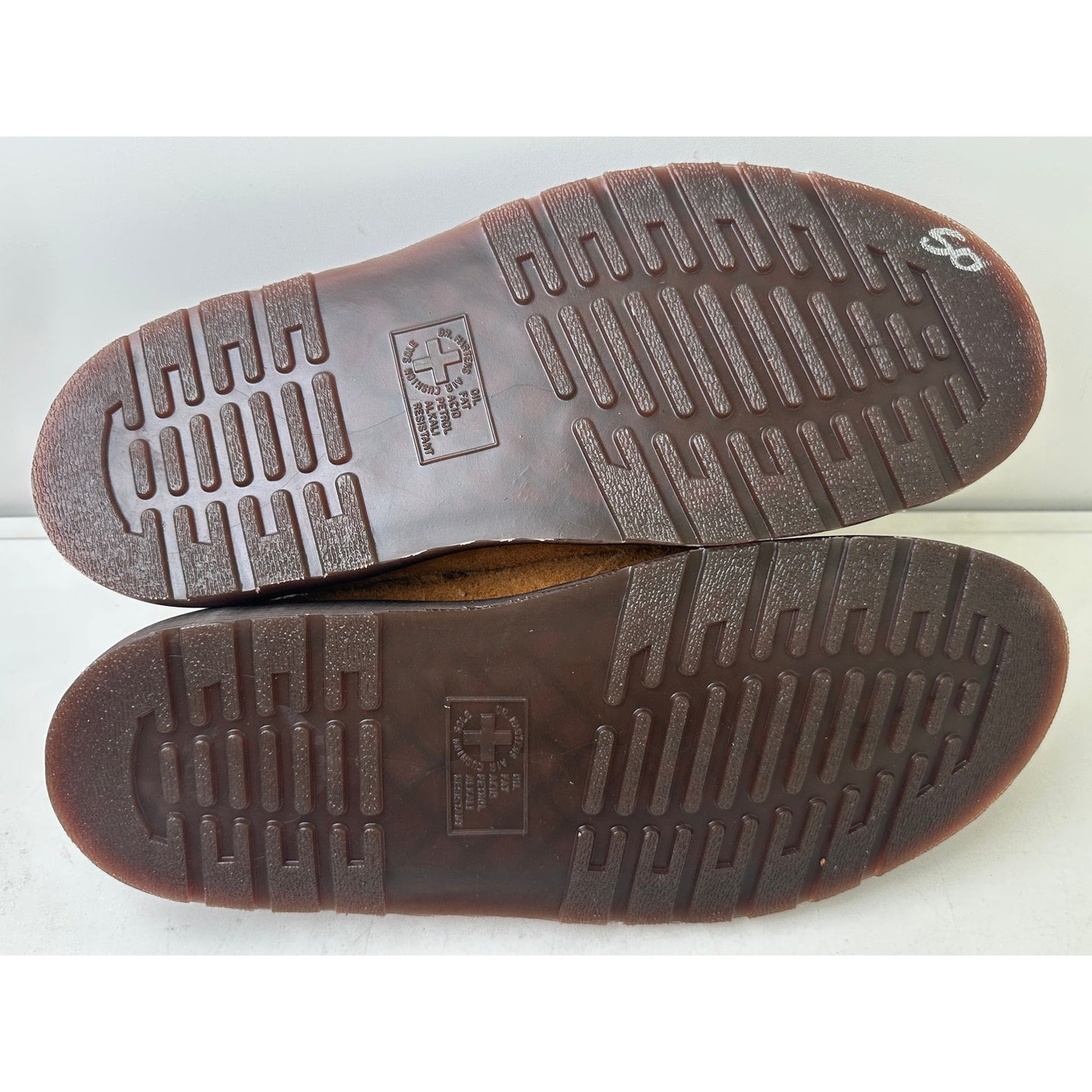 Dr. Martens Isham Faux Shearling Lined Pecan Suede Slingback Mules Men's Sz 12