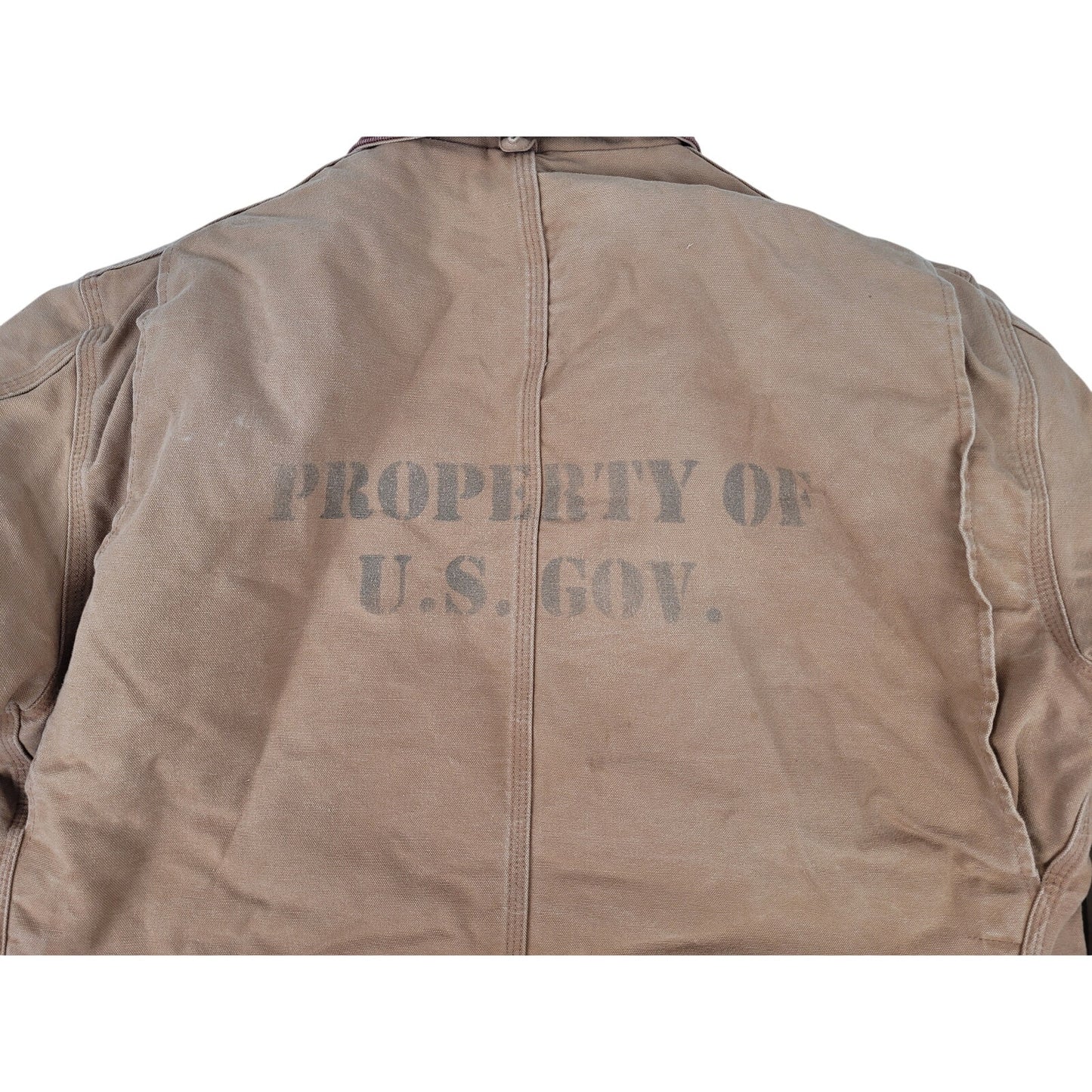 Carhartt C02 BRN Firm Duck Canvas Chore Coat Quilt Lined Men's Sz 48 (XL)