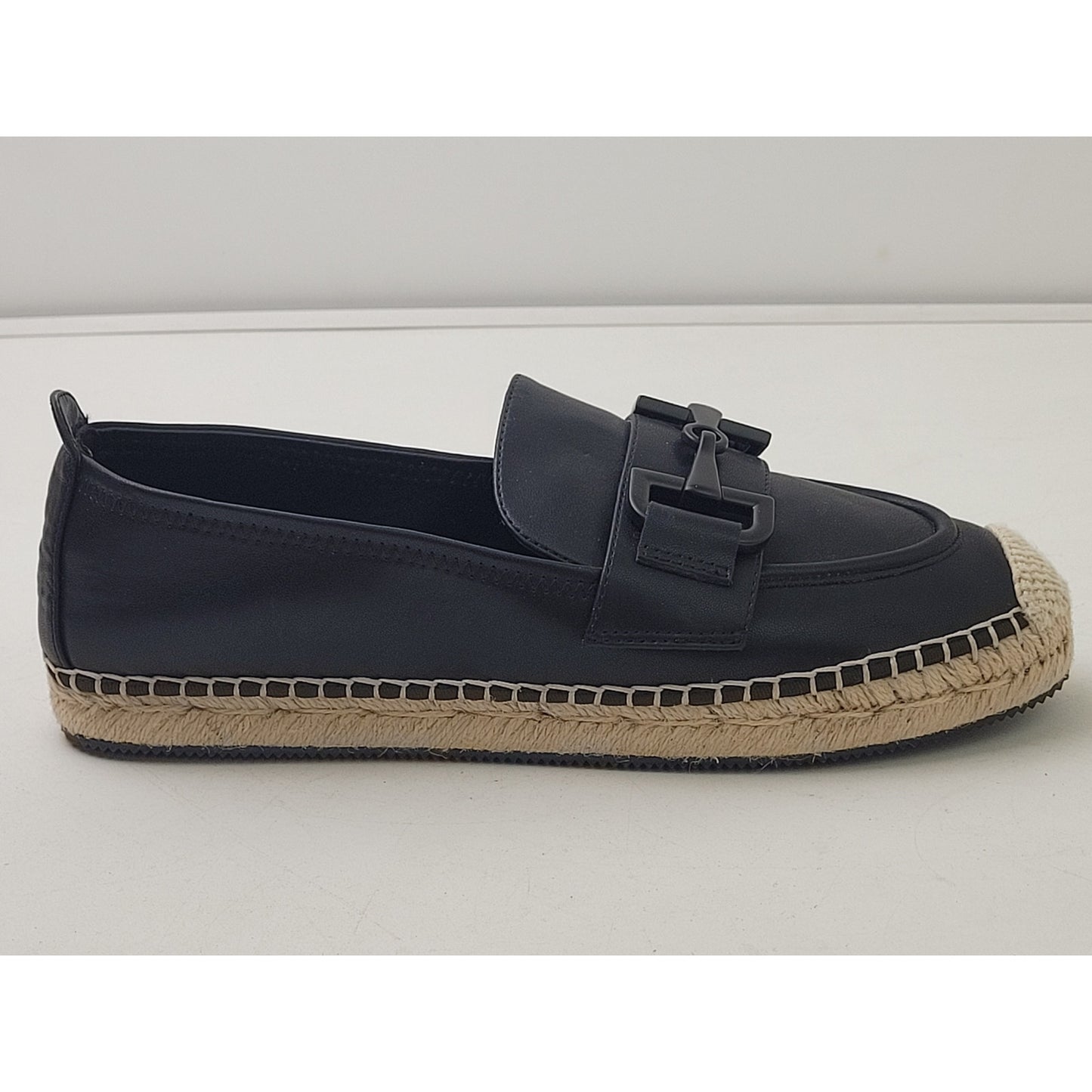DKNY Mally Slip On Bit Buckle Espadrille Loafer Flats Sz 9.5