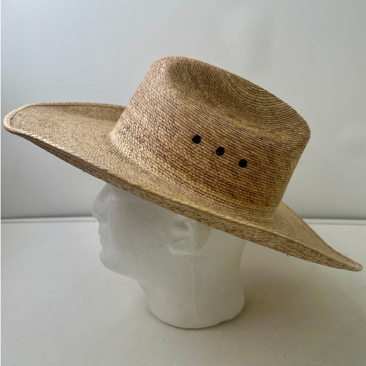 Tony Lama 100% Cowboy Palma Natural Straw Western Hat Sz 7 1/4