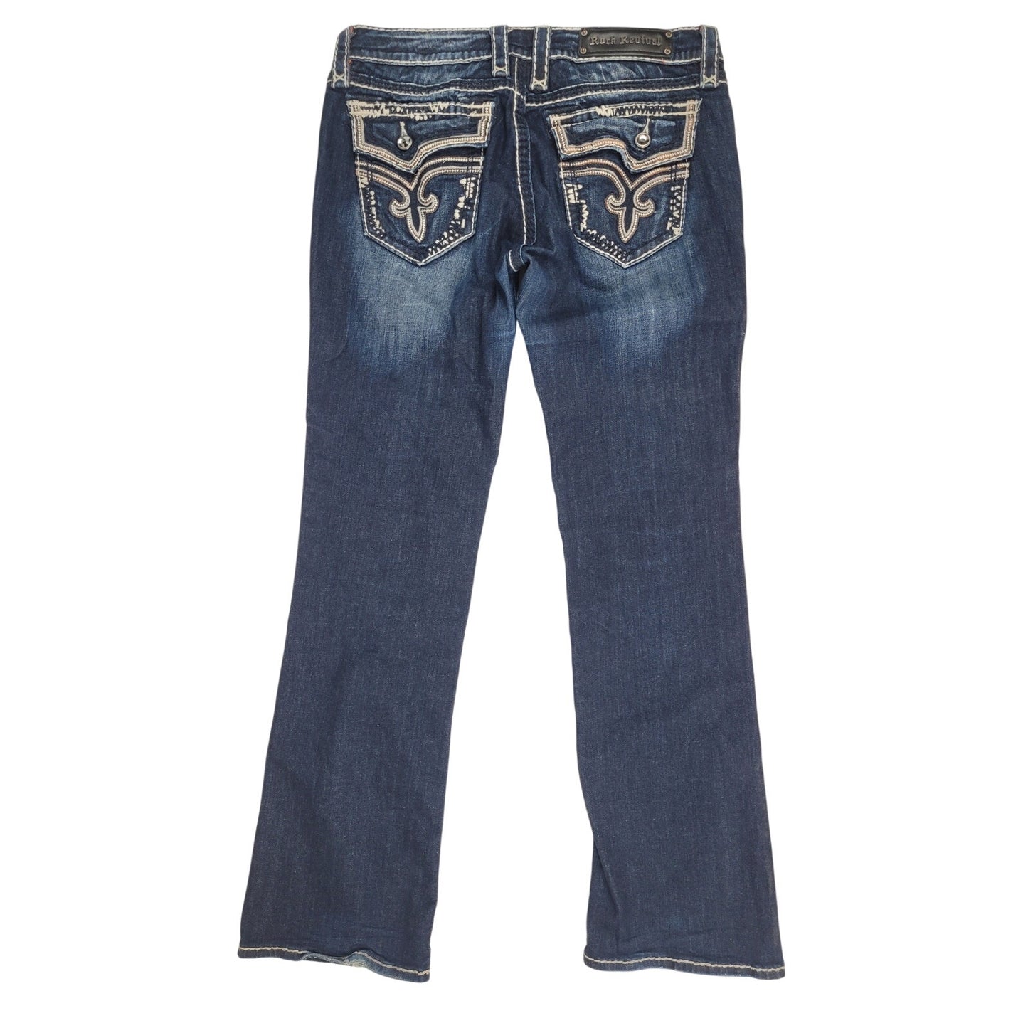 Rock Revival Kai Boot Low Rise Medium-Dark Wash Bootcut Jeans Women's Sz 31