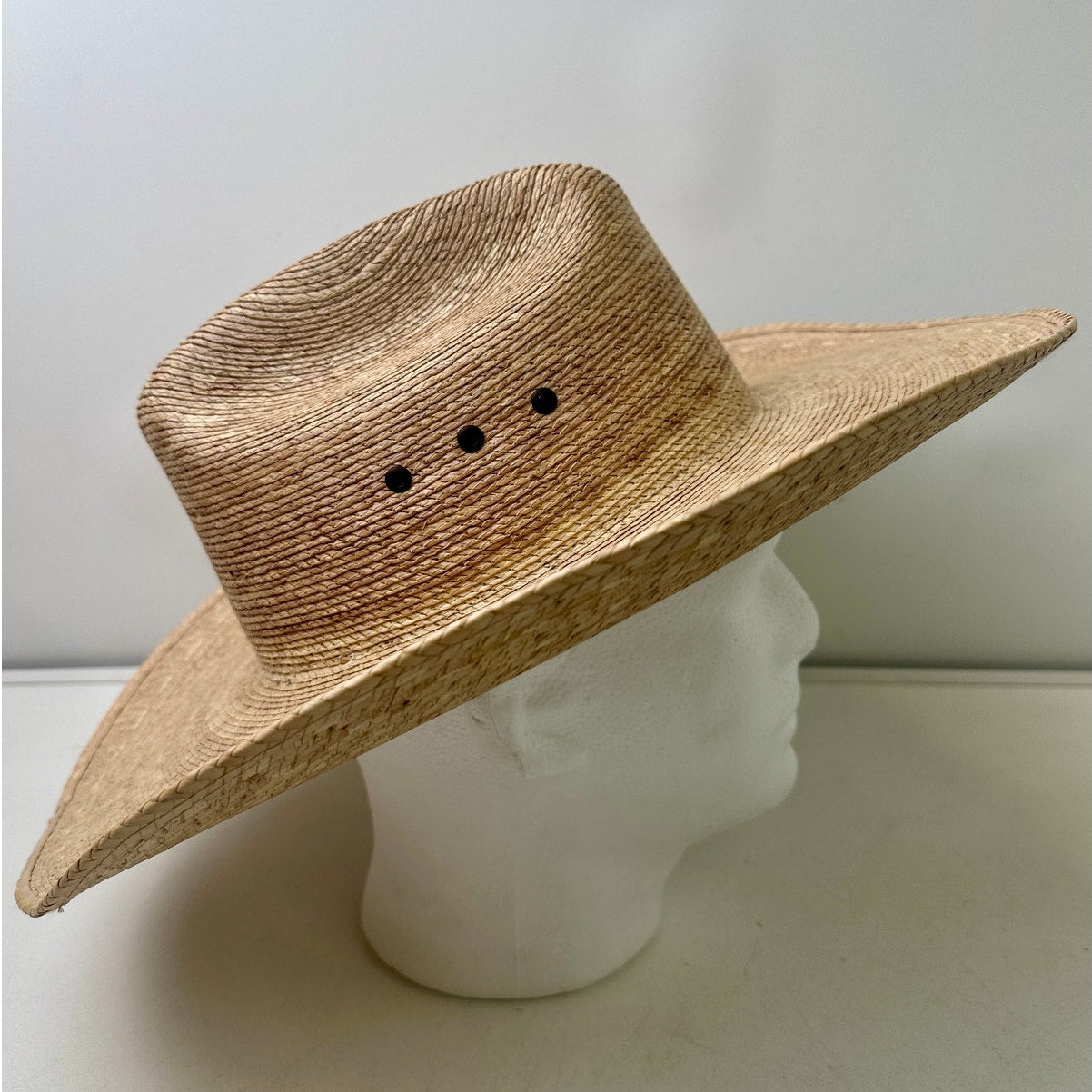 Tony Lama 100% Cowboy Palma Natural Straw Western Hat Sz 7 1/4