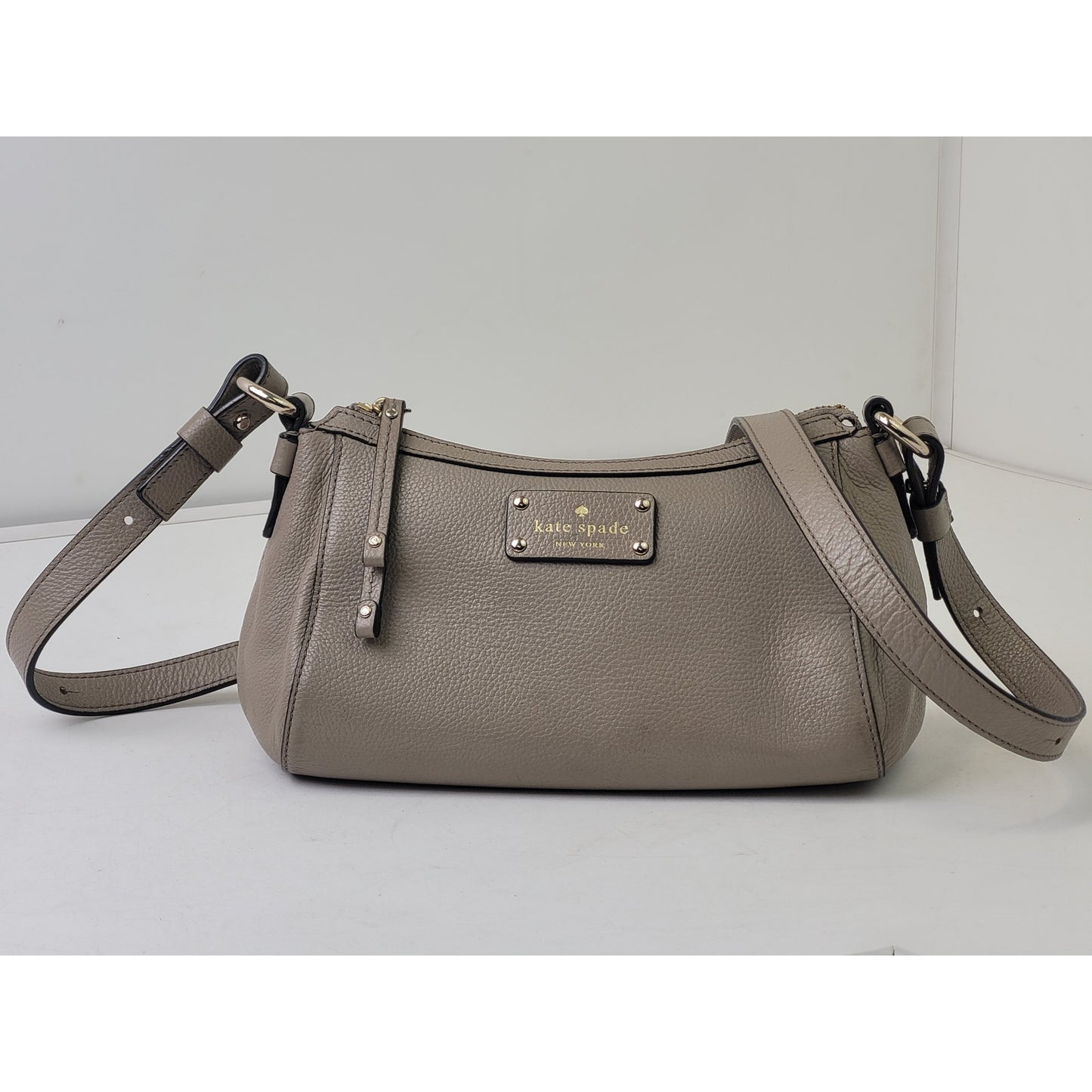 Kate Spade New York Berkshire Road Gabriella Crossbody Bag Taupe Leather