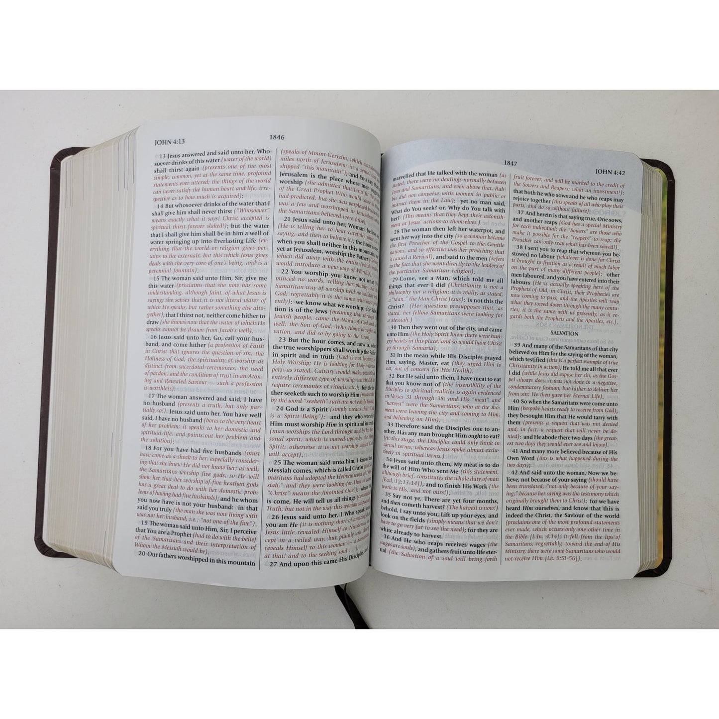 The Expositor's Study Bible Crossfire Deluxe Edition Brown Leather KJV Signed