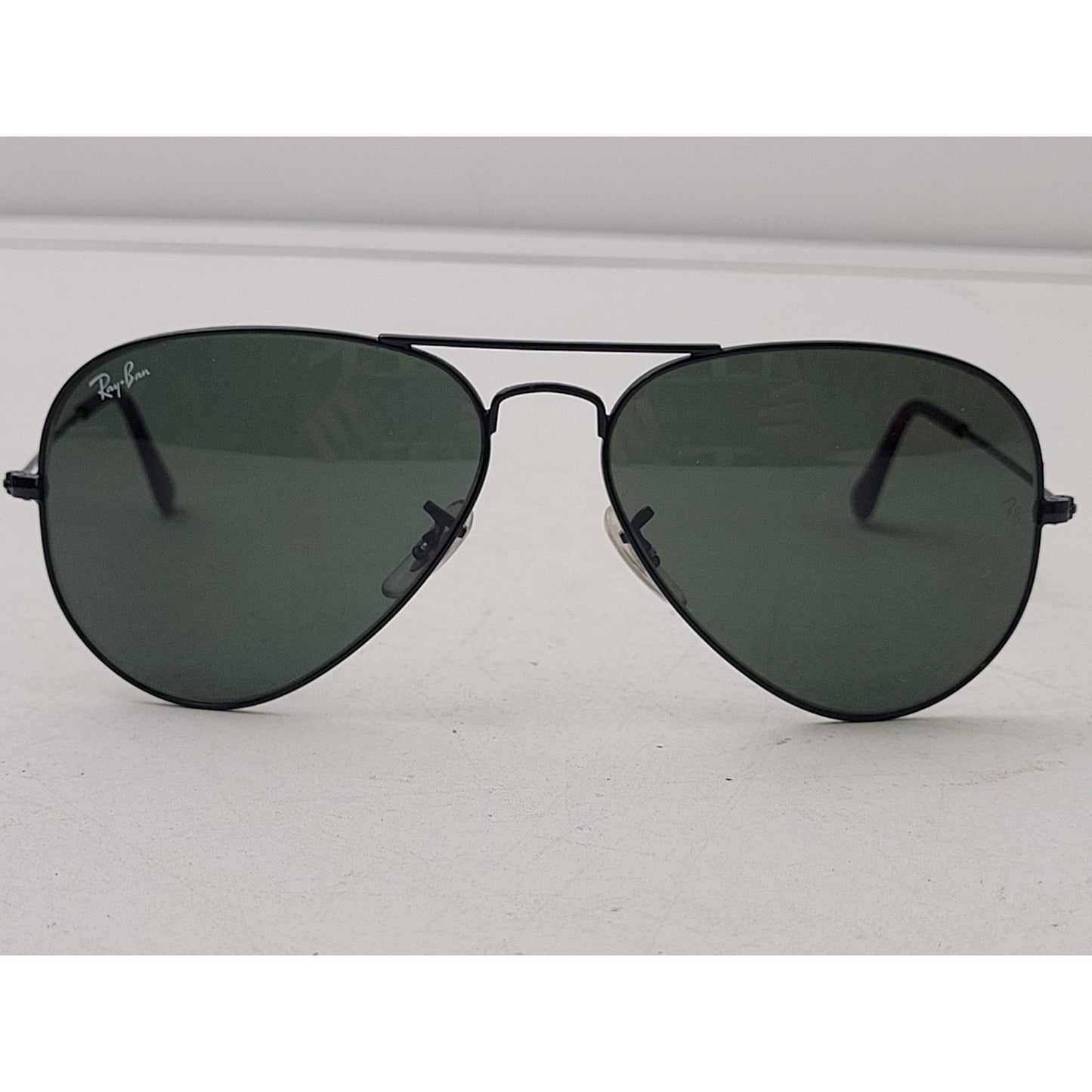 Ray-Ban RB 3025 Black Frames Green Lenses Sunglasses Made in Italy