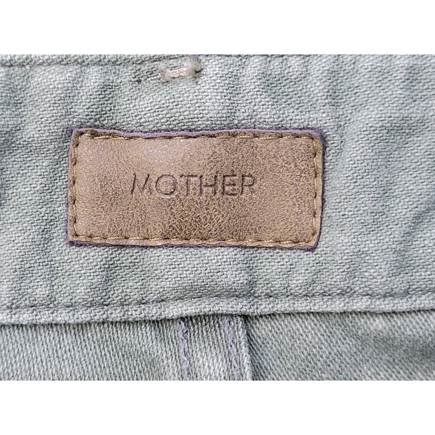 Mother Denim "The Major Sneak Roller" Pants High-Rise Wide Leg Button Fly Sz 27