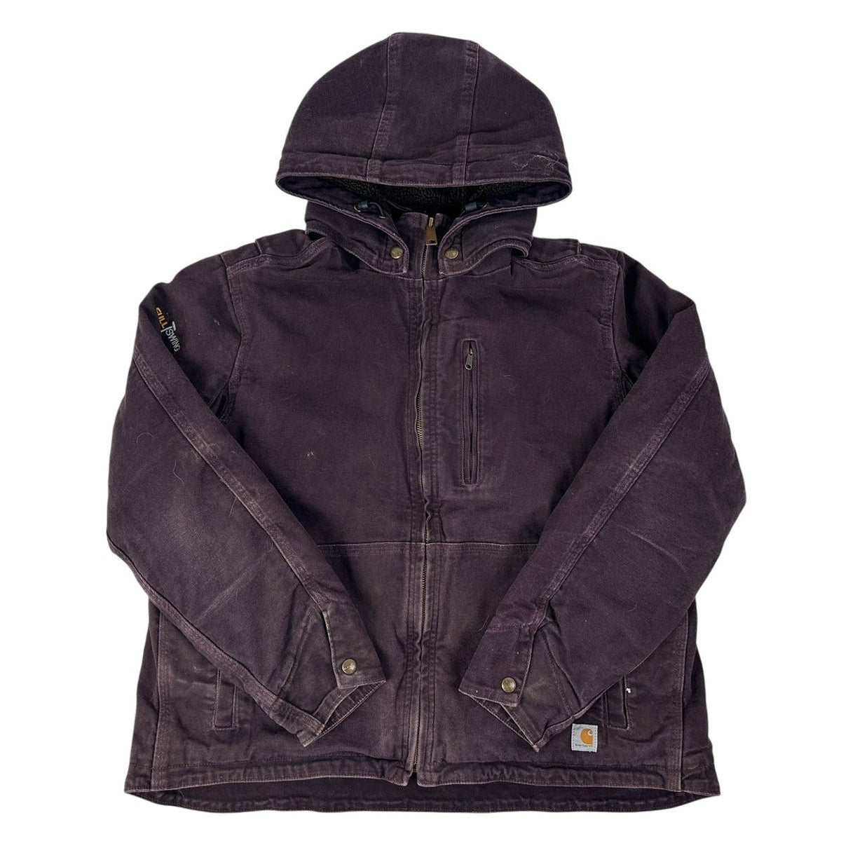 Carhartt Full Swing Caldwell Lined Deep Wine Canvas Jacket Women's Sz XL