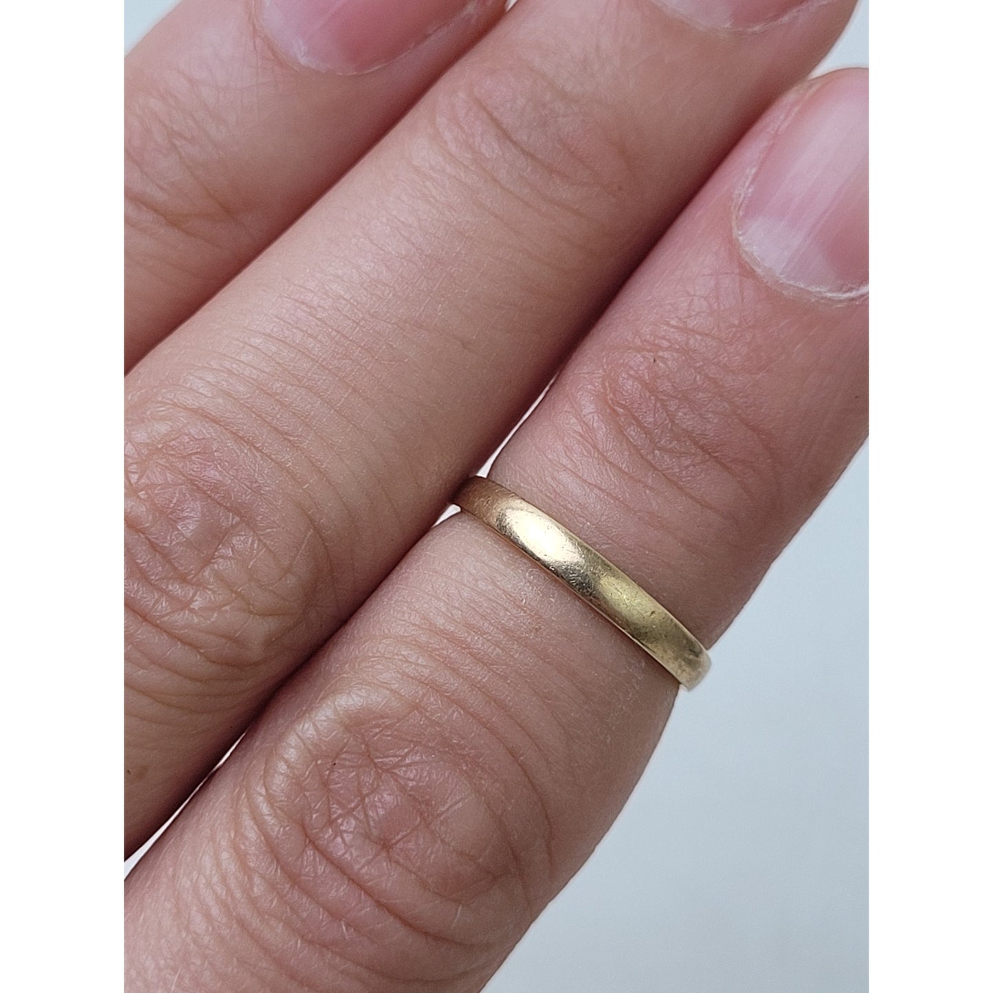 10K Solid Yellow Gold Midi Ring Small Wedding Band | 2mm Wide | Sz 4 | 1 g