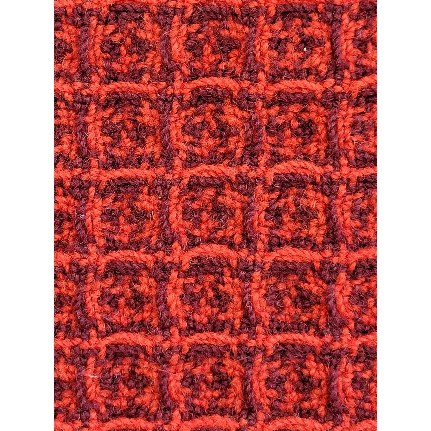 Vintage MCM Pendleton Red 100% Virgin Wool Knit Blanket