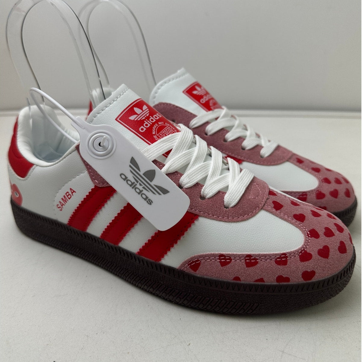 Adidas Samba x Comme des Garcons PLAY Valentines Hearts Sneakers Women's Sz 8