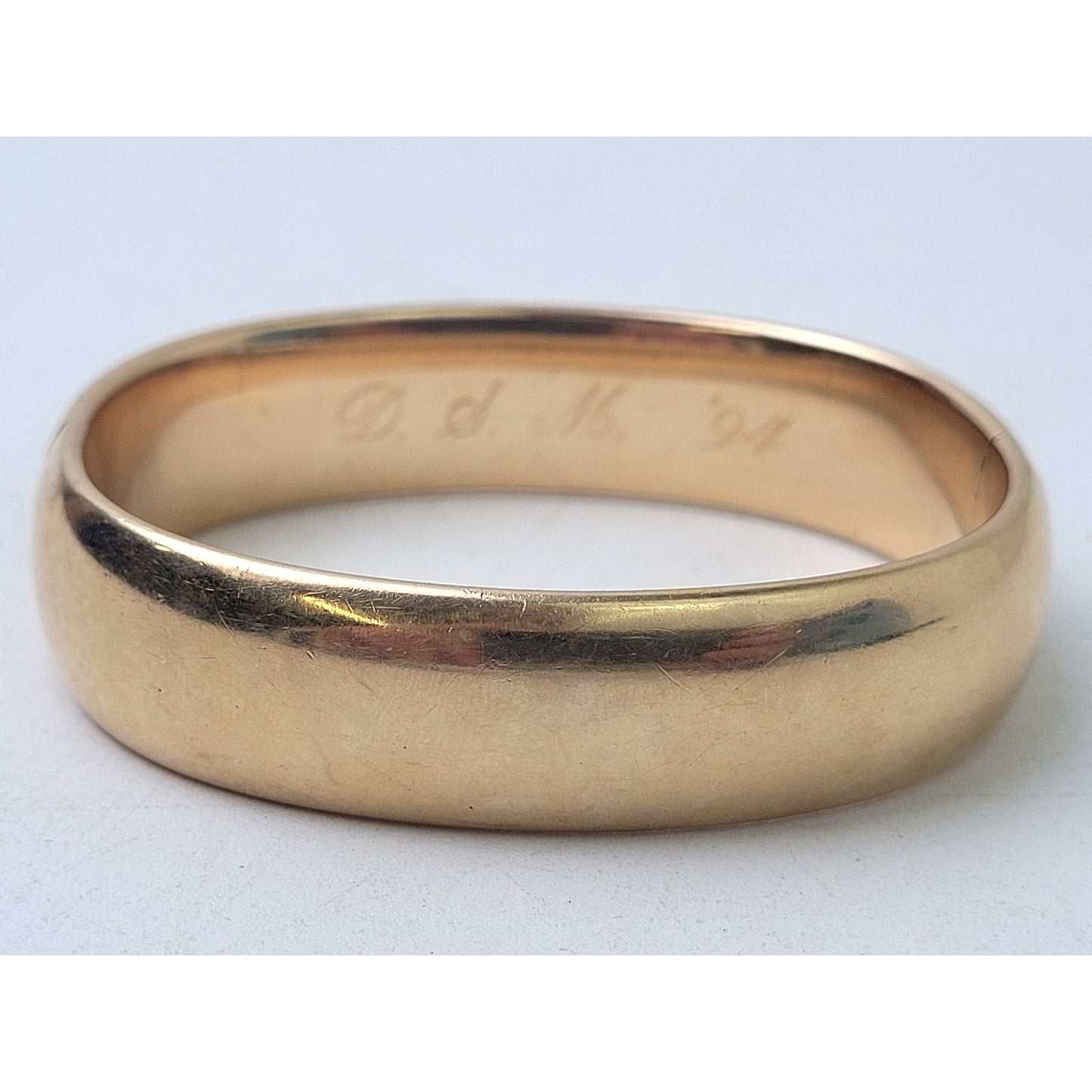 Victorian 14K Yellow GF S.B. Co. Hinged Bangle Bracelet w Floral Etching