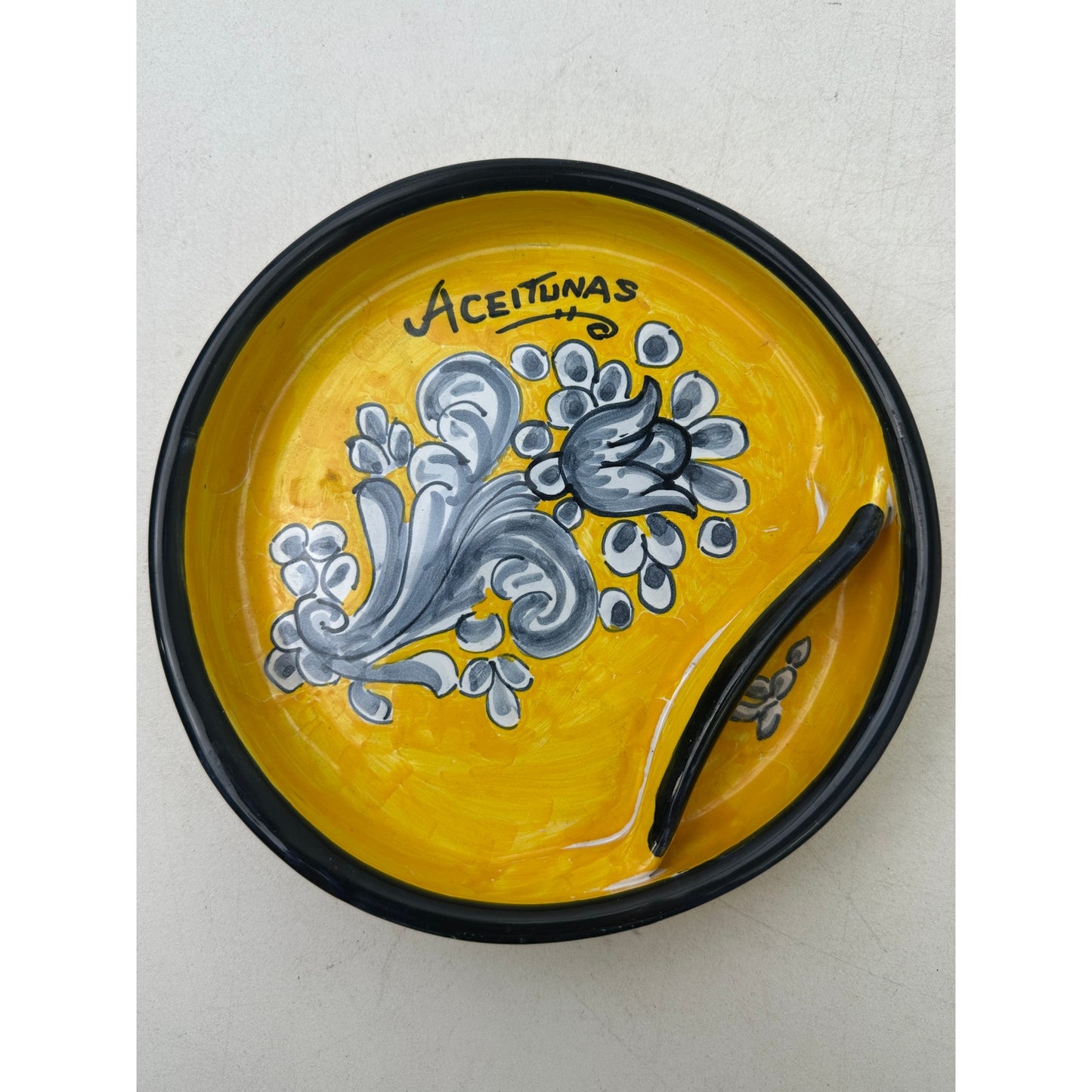 Vintage Hand-Painted Spanish Sevilla Ceramic Bowls and Tapas Dish