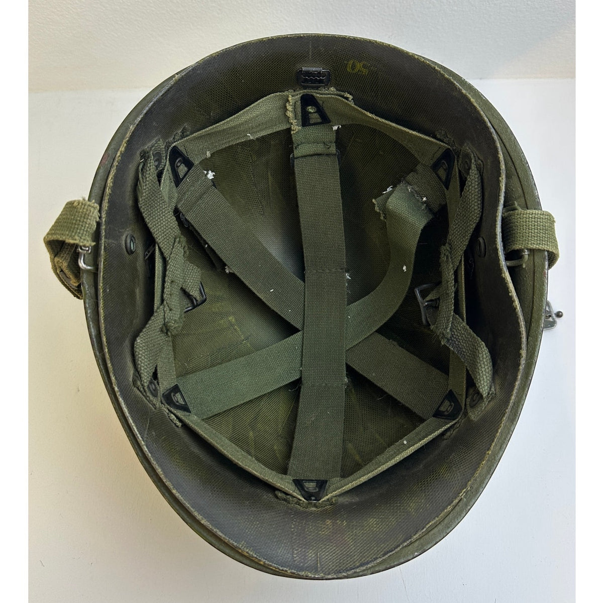 Original Vietnam War Era US Military M1 Combat Helmet with 1967 Firestone Liner