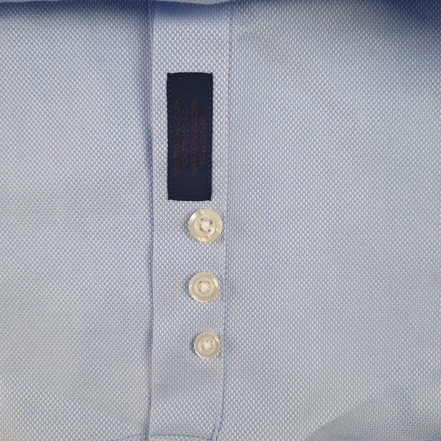 NWT David Donahue Trim Fit Blue Dress Shirt Sz 18 34/35