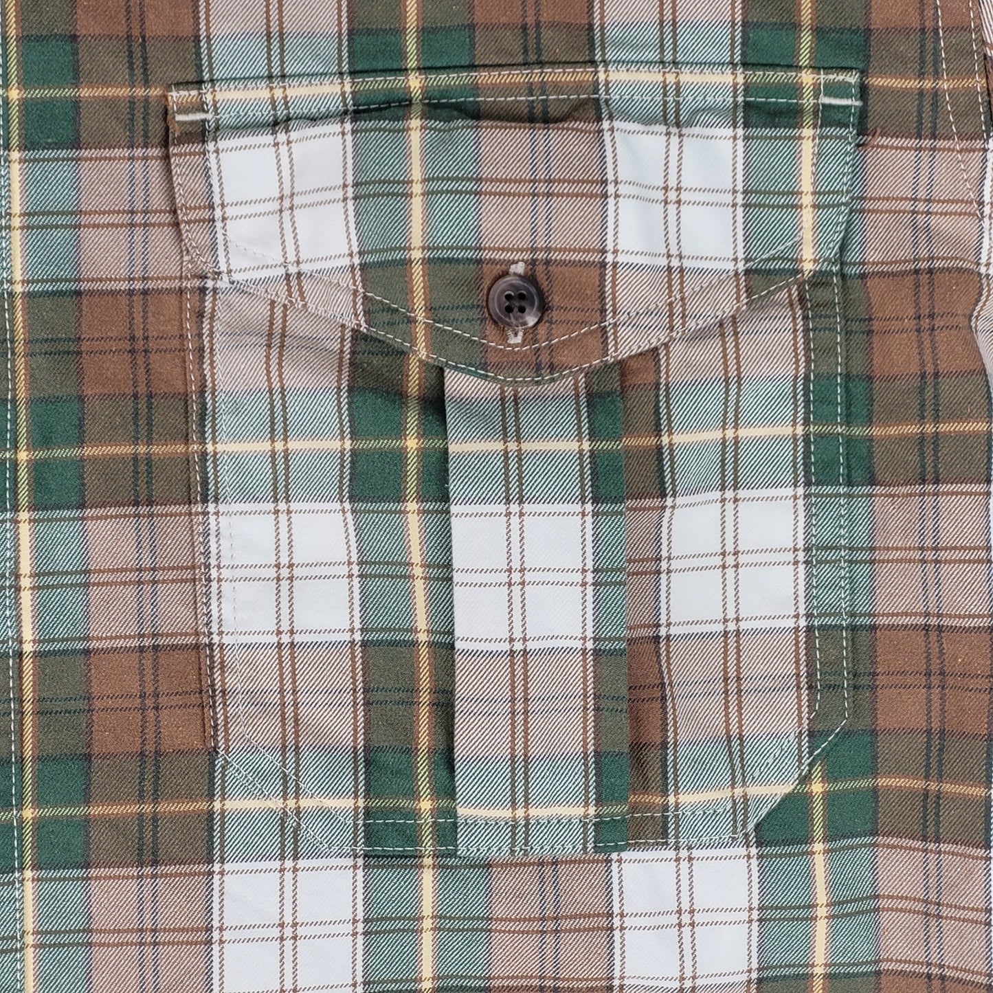 Short Sleeve Alaskan Guide Shirt | Green & Brown Plaid | Men's Sz L