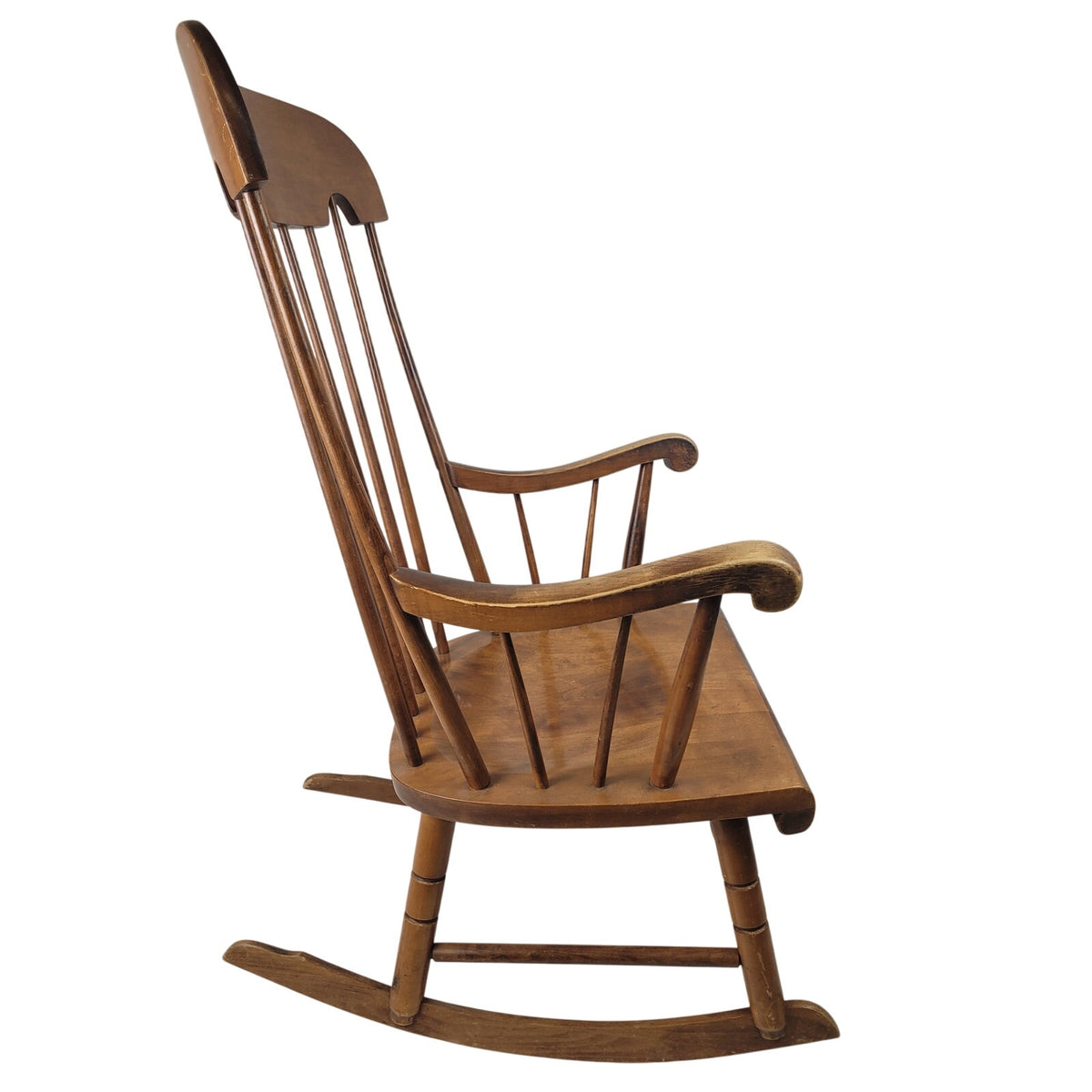Vintage MCM Tell City Hard Rock Maple Rocking Chair | Andover Finish