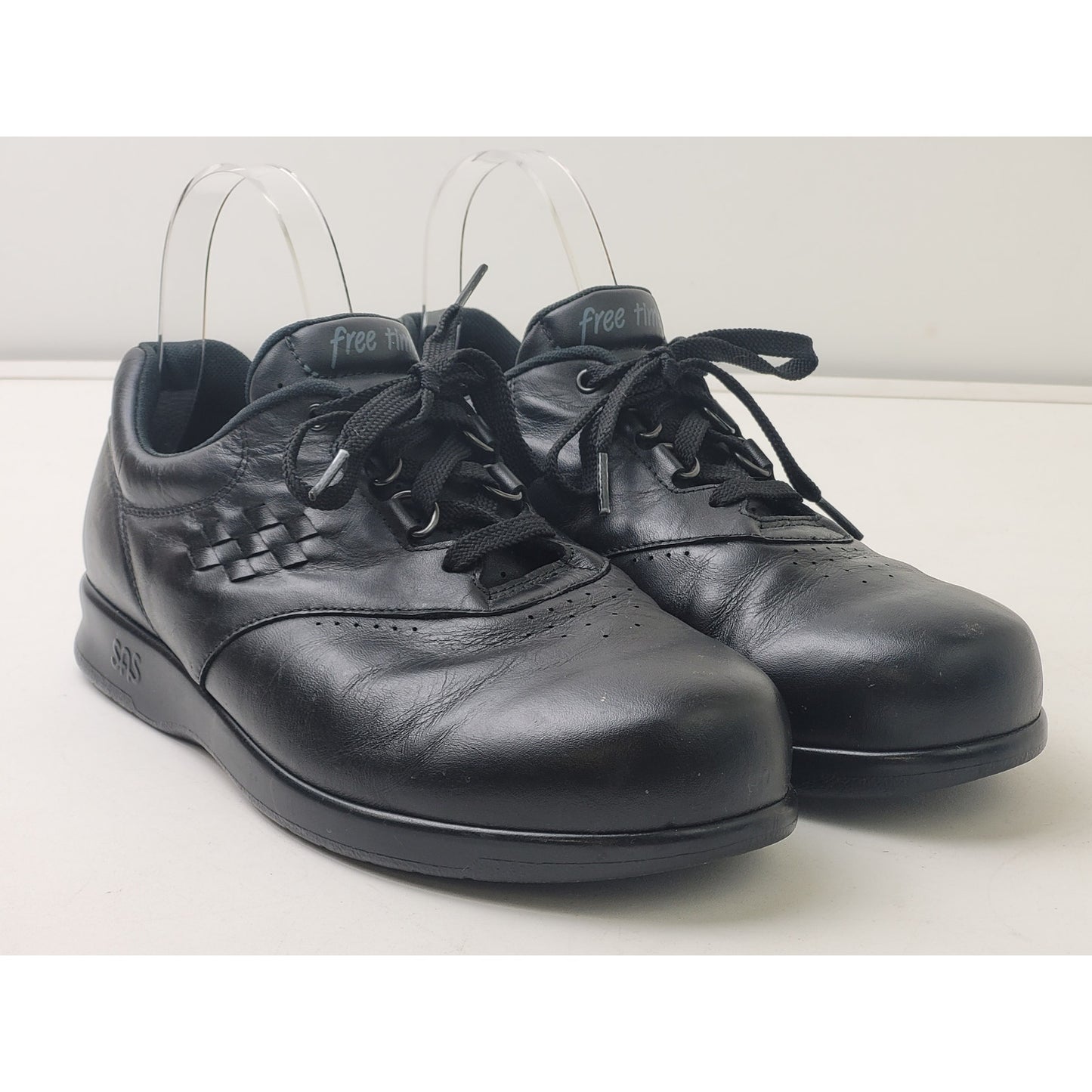 SAS Free Time Black Leather Walking Shoes Women's Sz 8 1/2 WWW