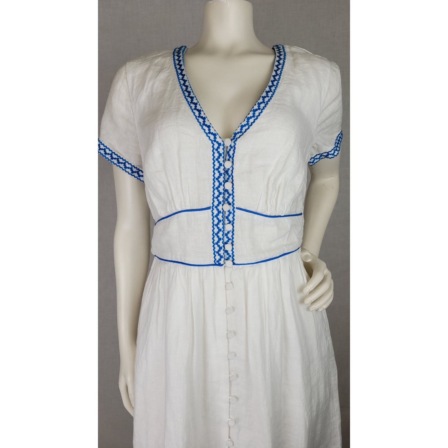 J.Crew Embroidered Linen Dress Women's Sz 4 NWT MSRP: $138