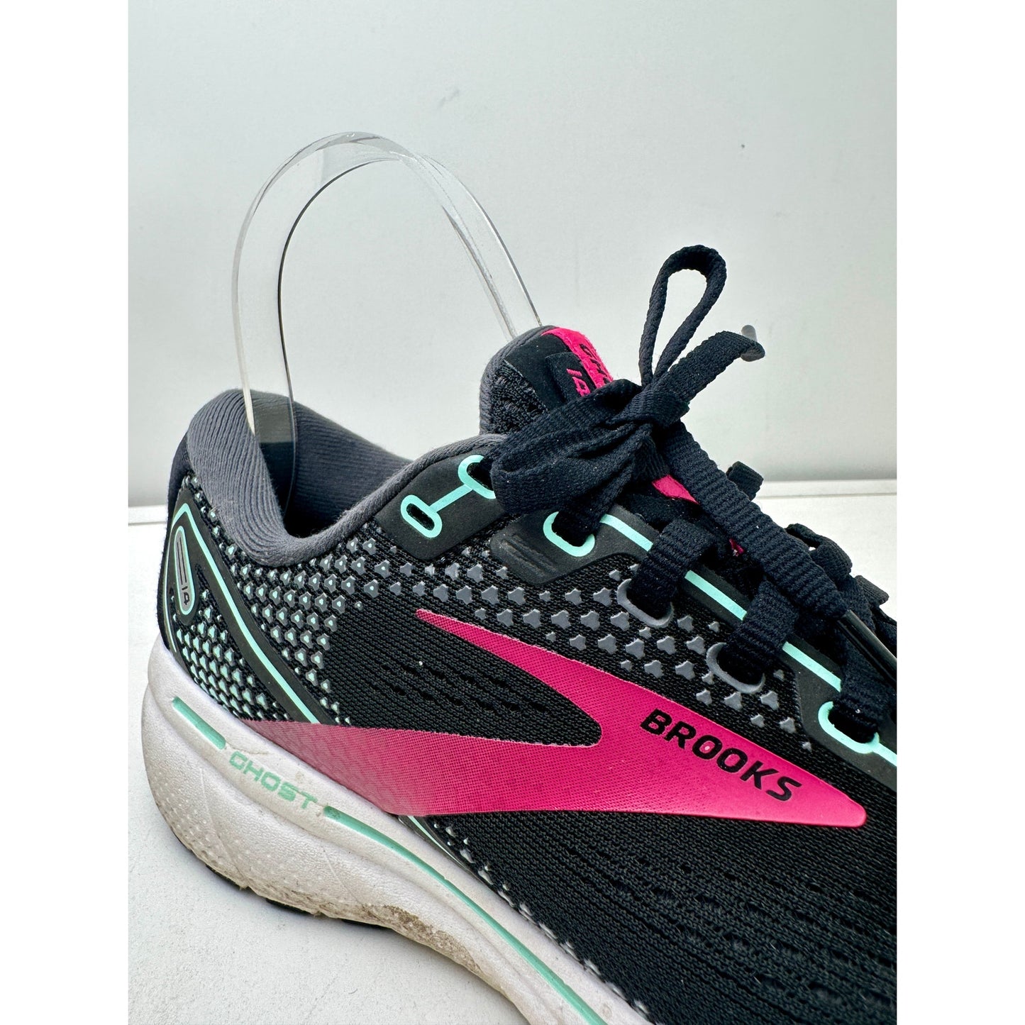 Brooks Ghost 14 Black/Pink/Yucca Sneakers Women's Sz 7.5