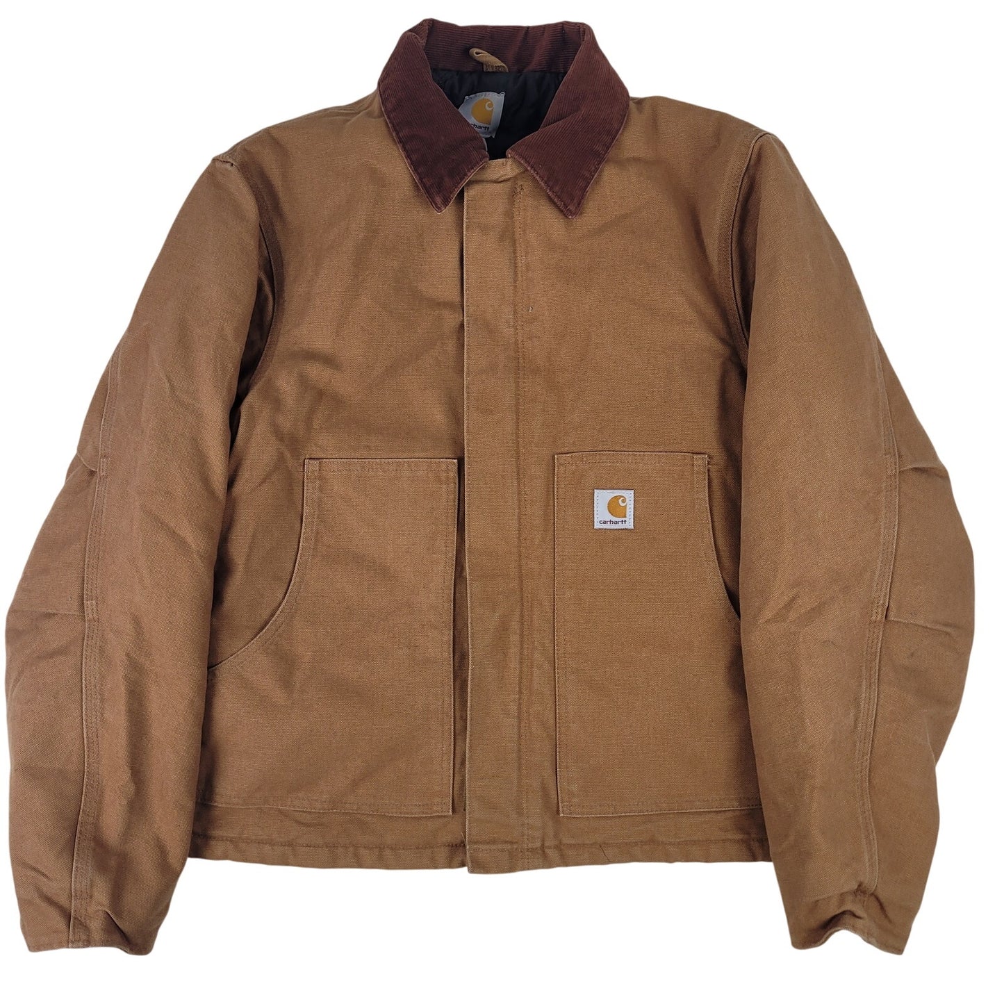 Carhartt J002 BRN Quilt Lined Arctic Jacket Duck Chore Coat Men's Sz M USA